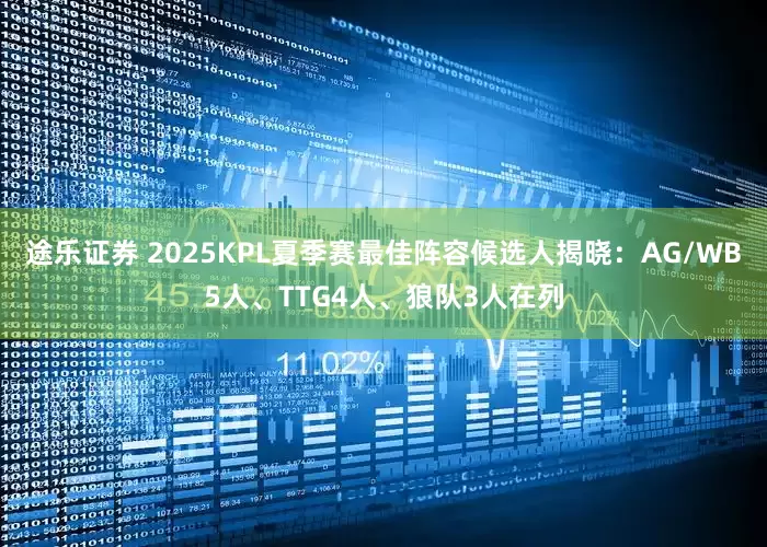 途乐证券 2025KPL夏季赛最佳阵容候选人揭晓：AG/WB5人、TTG4人、狼队3人在列